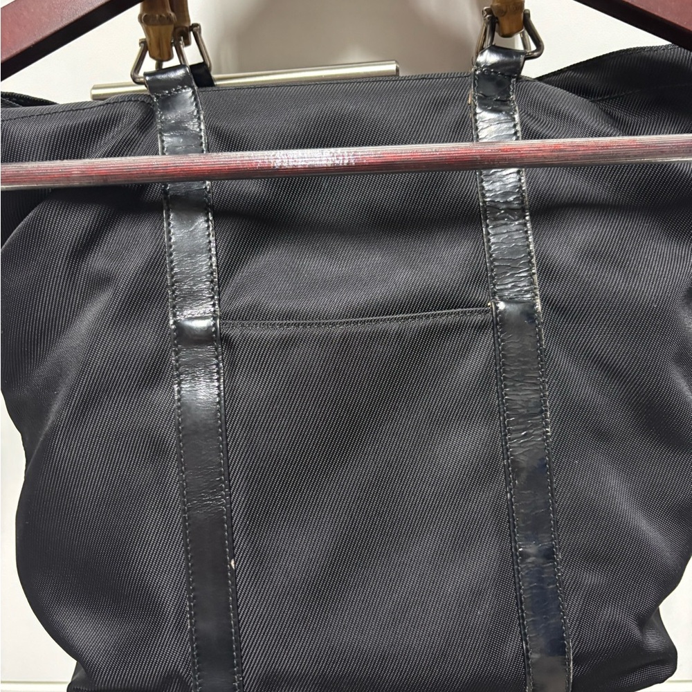 Vintage GUCCI Vintage Nylon Bamboo Top Handle Tote Bag fair condition - Picture 2 of 10